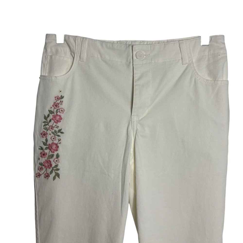 KATE & SAM Embroidered Stretch Straight-Leg Jeans Size 10 -- ALMOST NEW!!! - Picture 5 of 13